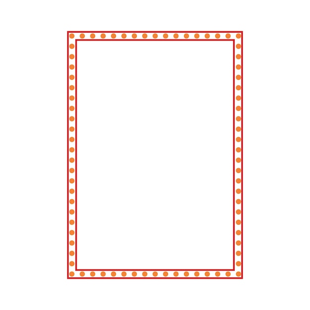 Icône de forme de cadre rectangle vertical décoratif frontière vintage élément doodle conception de bannière simple