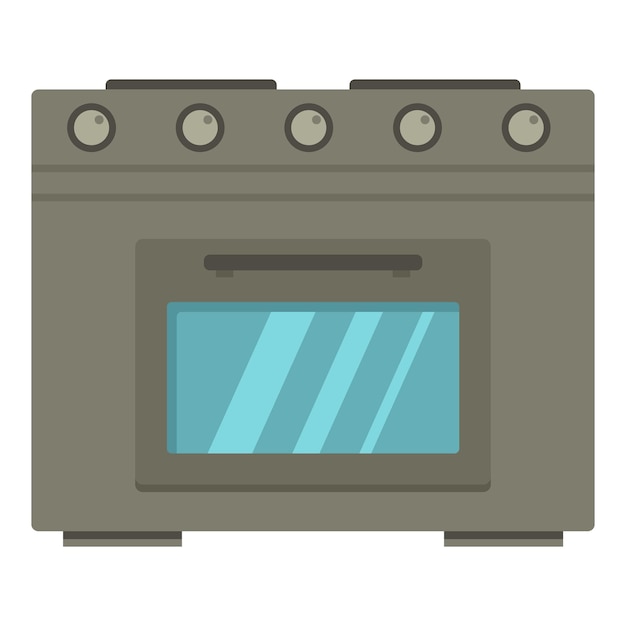 Vecteur icône de four à gaz illustration de dessin animé de l'icône de vecteur de four à gaz pour le web