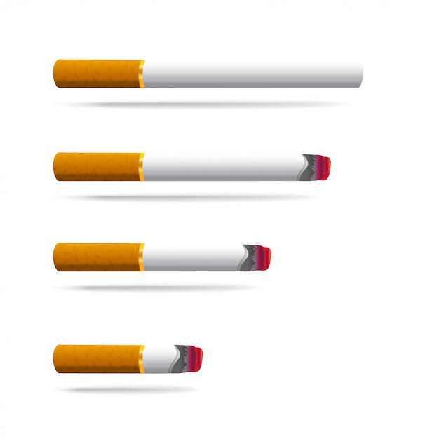 Vecteur icône de fumée de cigarette réaliste