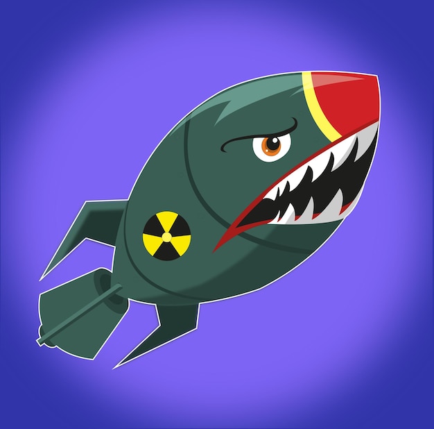 Icône De Fusée De Requin Pour Le Jeu Mobile