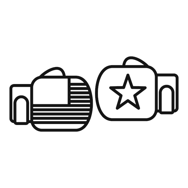 Vecteur icône de gants de boxe de guerre commerciale décrire l'icône vectorielle de gants de boxe de guerre commerciale pour la conception de sites web isolée sur fond blanc