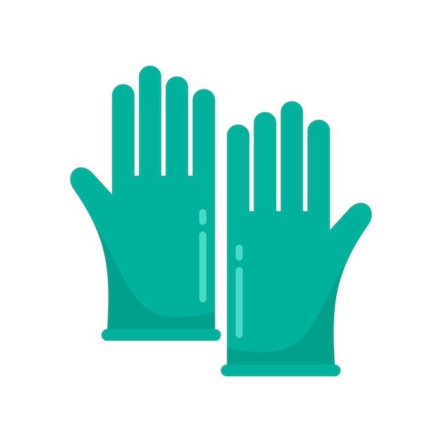 Icône de gants de laboratoire médico-légal Illustration plate de l'icône vectorielle de gants de laboratoire médico-légal pour la conception de sites Web