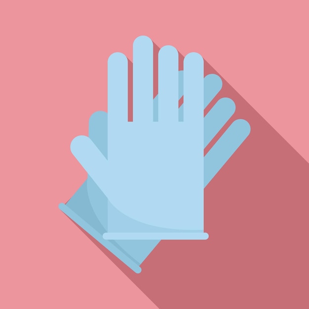 Vecteur icône de gants de teinture pour cheveux illustration plate de l'icône vectorielle de gants de teinture pour cheveux pour la conception de sites web