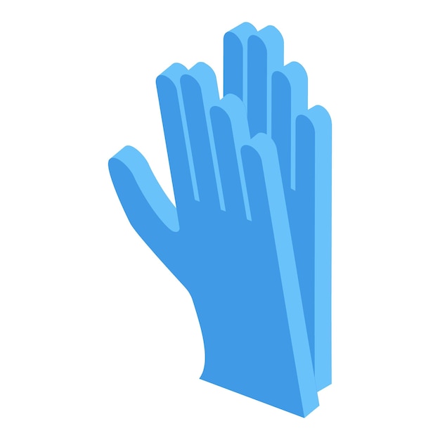 Icône de gants de test Covid Isométrique de l'icône vectorielle de gants de test Covid pour la conception de sites Web isolée sur fond blanc