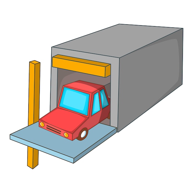 Vecteur icône de garage de voiture illustration dessinée de l'icône vectorielle du garage de voiture pour la conception web