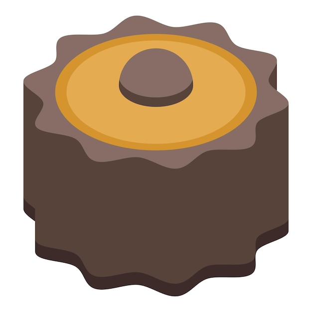 Icône de gâteau étoile Isométrique de l'icône de vecteur de gâteau étoile pour la conception de sites Web isolée sur fond blanc