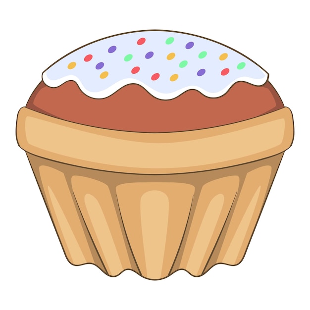 Icône de gâteau de Pâques Illustration de dessin animé de l'icône de vecteur de gâteau de Pâques pour le web