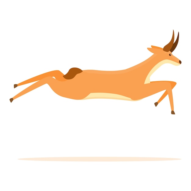 Vecteur icône de la gazelle en cours d'exécution icône vectorielle de la gazelle en course pour la conception de sites web isolée sur un fond blanc