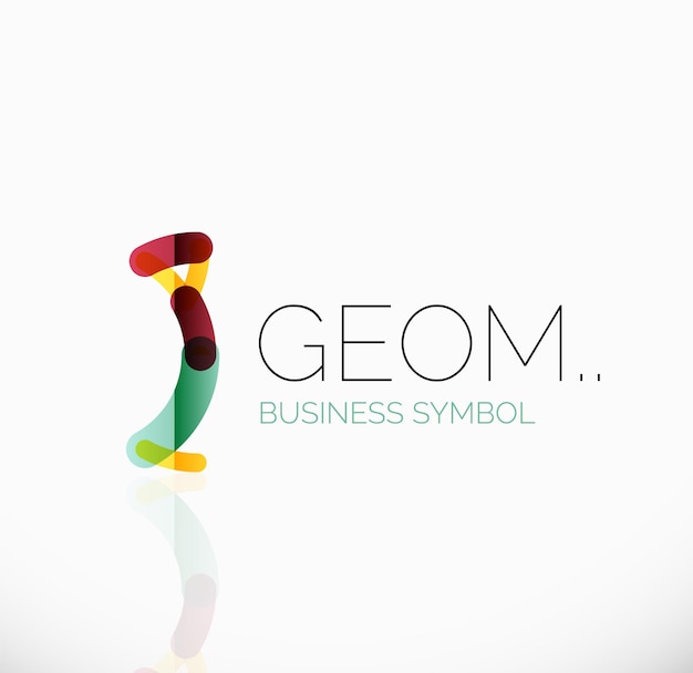 Icône Géométrique Abstraite Linéaire De Logo