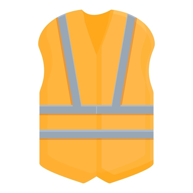 Vecteur icône de gilet de construction routière dessin animé de l'icône vectorielle de gilet de construction routière pour la conception de sites web isolée sur fond blanc