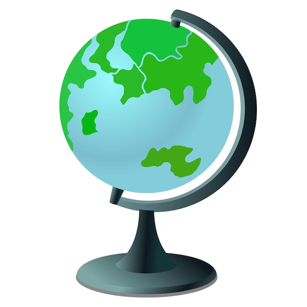 Icône de globe terrestre vectoriel isolé sur fond blanc Illustration vectorielle