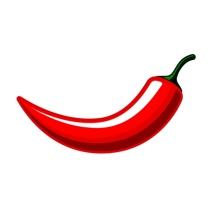 Vecteur icône de gousse de piment naturel chaud rouge conception pour la recette de paquet d'épices de produits culinaires