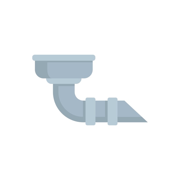 Vecteur icône de gouttière de drainage illustration plate de l'icône vectorielle de gouttière de drainage isolée sur fond blanc