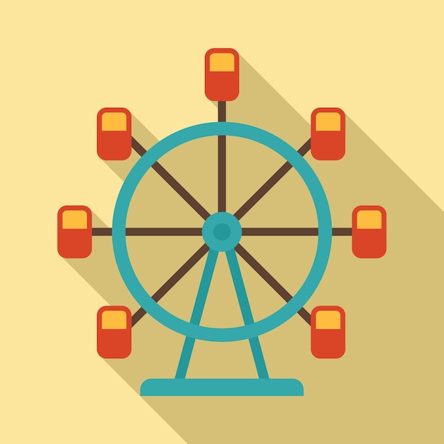 Icône de grande roue Illustration plate de l'icône de vecteur de grande roue pour la conception de sites Web