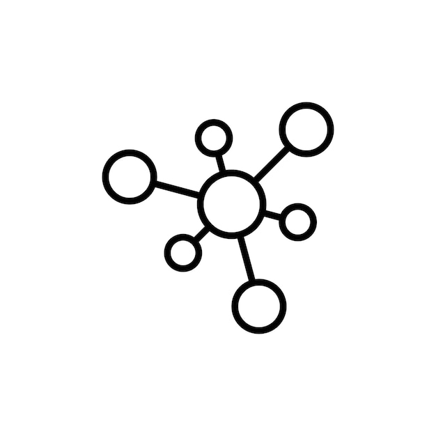 Icône de graphique connectée pour l'analyse et la présentation de données