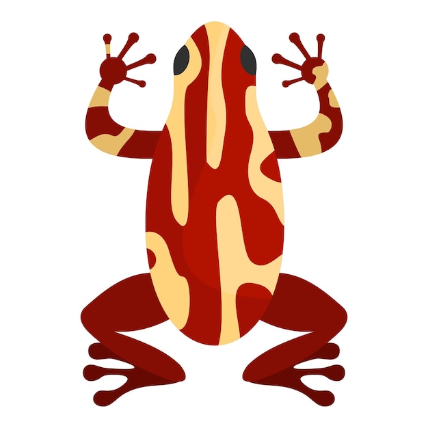 Vecteur icône de grenouille illustration de dessin animé d'icône de vecteur de grenouille pour le web