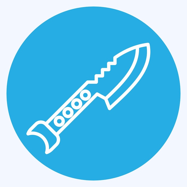 Icône Harpoon du désert liée au symbole de plongée yeux bleus style illustration de conception simple