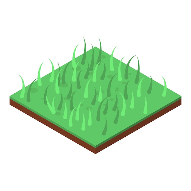 Vecteur icône d'herbe à domicile isométrique de l'icône de vecteur d'herbe à domicile pour la conception de sites web isolée sur fond blanc