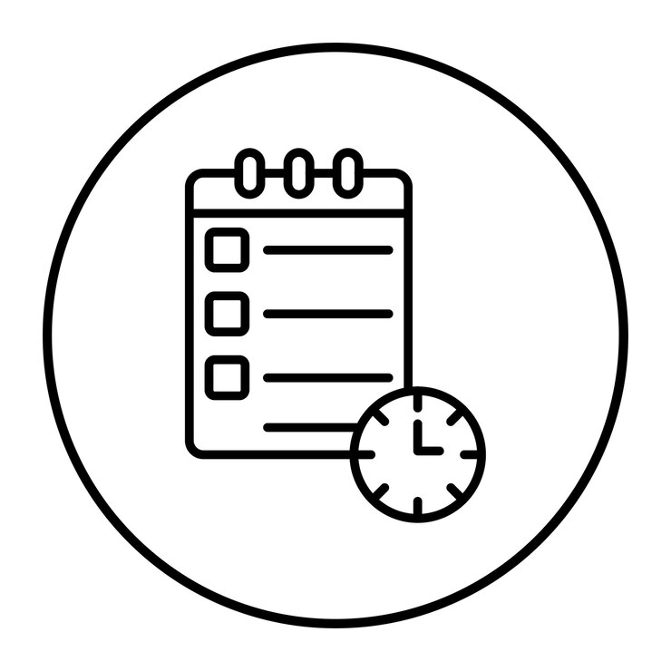 Vecteur icône de l'horaire