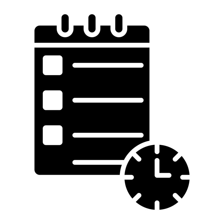 Vecteur icône de l'horaire