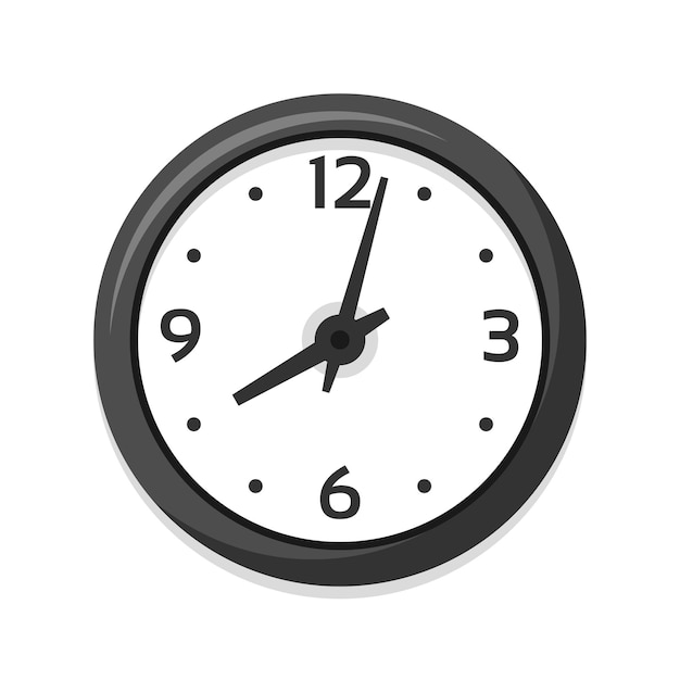 Vecteur icône d'horloge blanche simple illustration vectorielle isolée unique