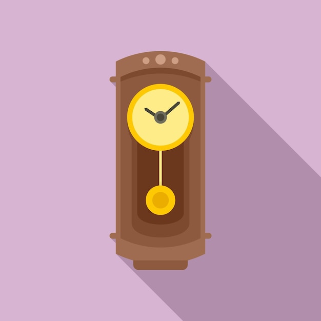 Icône D'horloge à Pendule Classique Illustration Plate De L'icône Vectorielle D'horloge à Pendule Classique Pour La Conception De Sites Web