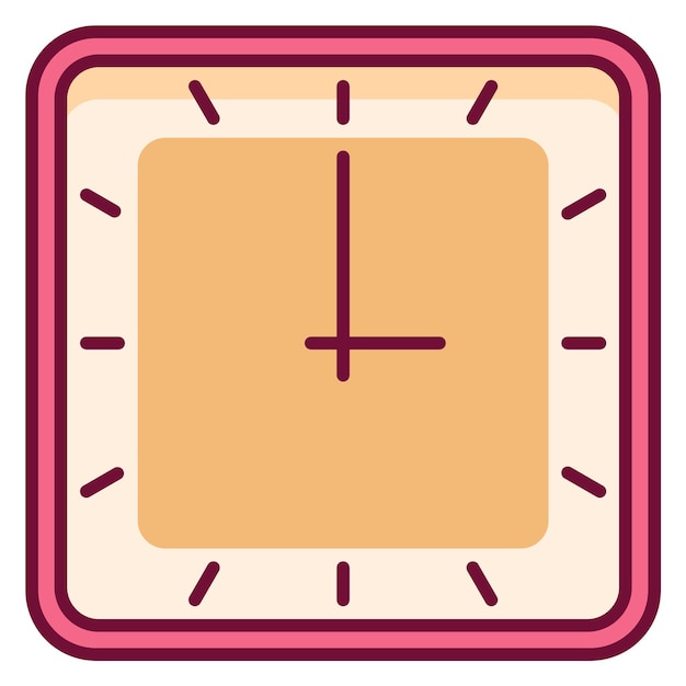 Vecteur icône de l'horloge symbole de mobilier de bureau ou de maison
