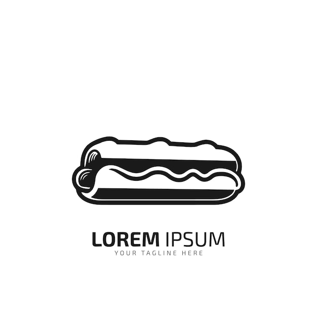 Vecteur icône de hot-dog délicieux hot-dog signe de restauration rapide modèle de hot-dog icône de menu saucisse barbecue logo de nourriture illustration vectorielle modèle de logo icône de nourriture de rue icône de saucisse boucherie saucisse en pâte