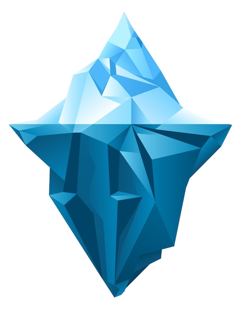 Vecteur icône d'iceberg logo de montagne de glace low poly