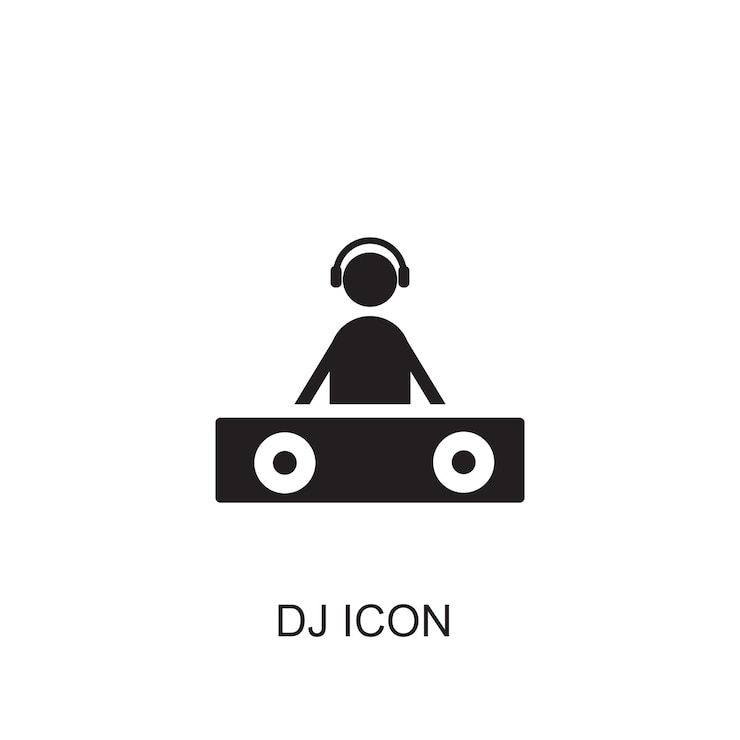 Icône d'icône vecteur DJ