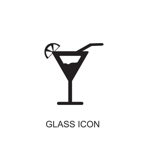 Icône d'icône de vecteur de verre