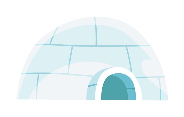 Vecteur icône d'igloo glacé image de clipart isolée sur fond blanc