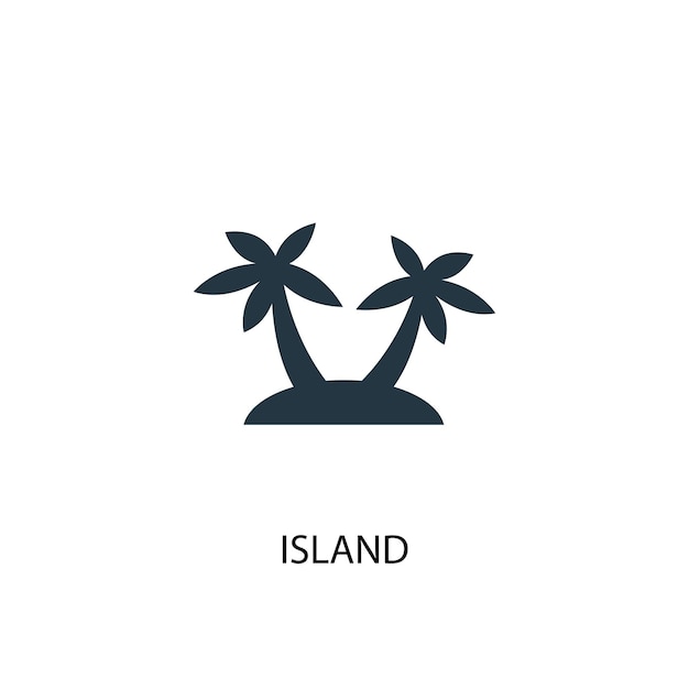 Icône De L'île. Illustration D'élément Simple. Conception De Symbole De Concept D'île De Collection De Plage. Peut être Utilisé Pour Le Web Et Le Mobile.