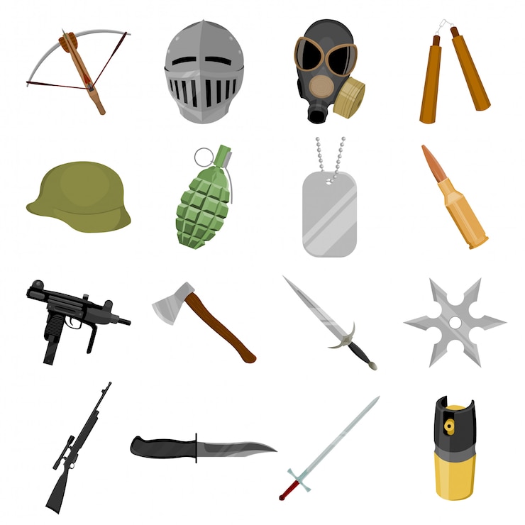 Vecteur icône d'illustration d'arme