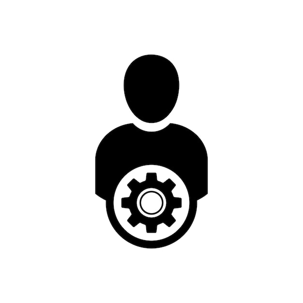 Icône d'illustration du signe des paramètres utilisateur