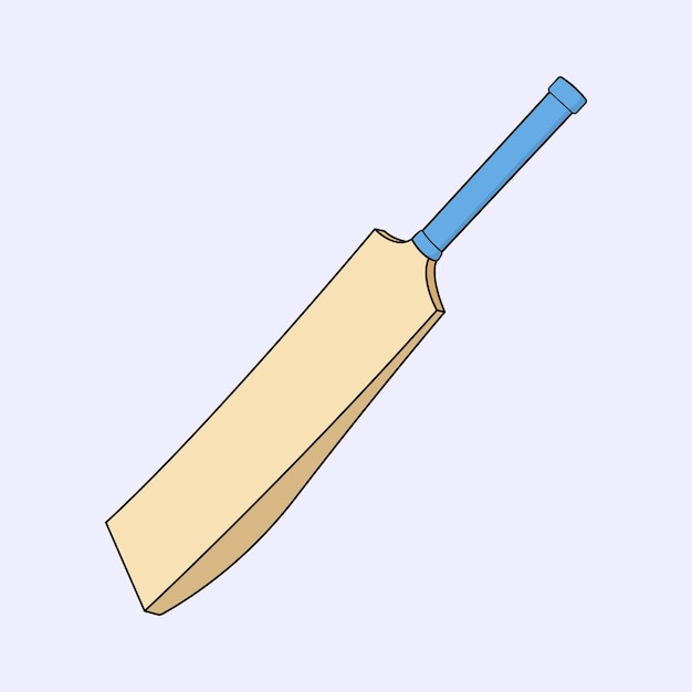 Icône De L'illustration Du Vecteur De La Chauve-souris Cricket Cricket Sports Bat Icône Du Vecteur Du Batteur