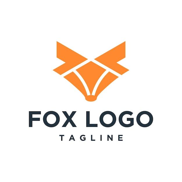 Vecteur icône d'illustration de modèle de logo de renard vectoriel