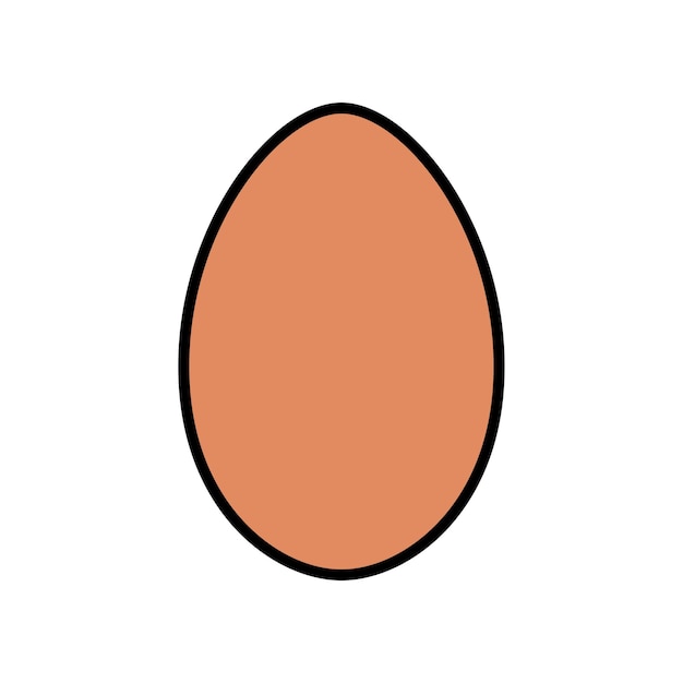 Vecteur icône d'illustration vectorielle de couleur linéaire de l'œuf