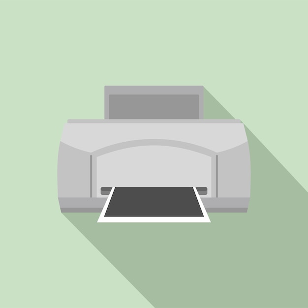 Vecteur icône d'imprimante en papier noir illustration plate de l'icône vectorielle d'imprimante en papier noir pour la conception de sites web