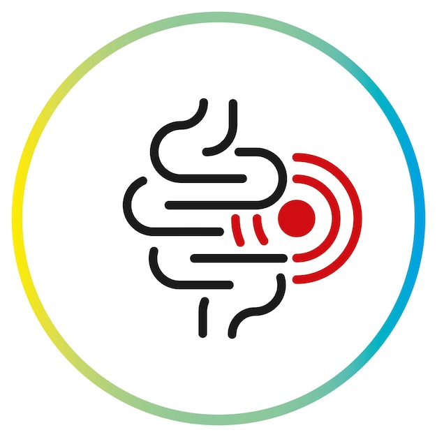 icône d'inflammation intestinale douleur abdominale maladie du tube digestif appendicite intestinale