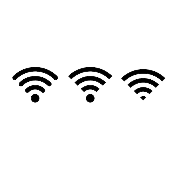 Vecteur icône internet wifi - icône de connexion internet