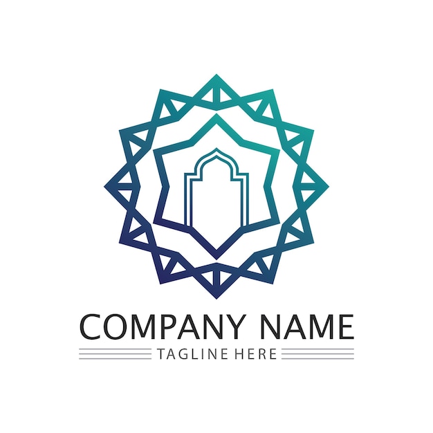 Vecteur icône islamique et signe graphique vectoriel de conception de logo de ramadan