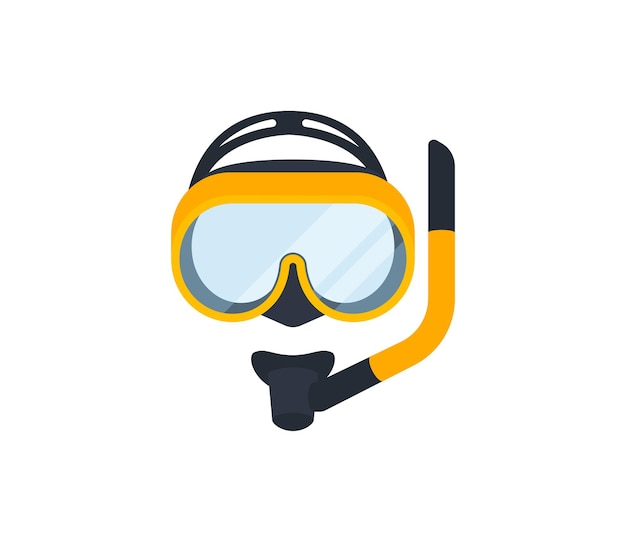 Vecteur icône isolée de vecteur de masque de plongée. illustration d'emoji de masque de plongée. icône isolé de vecteur de masque de plongée