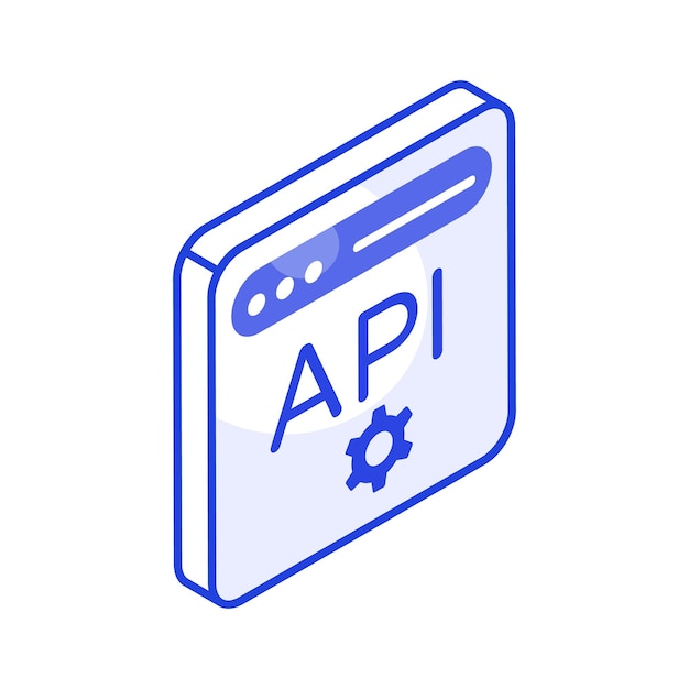 Icône isométrique de programmation d'application dans un style à la mode prêt à l'utilisation premium