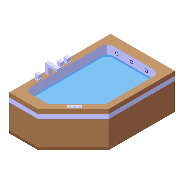 Icône De Jacuzzi Isométrique De L'icône Vectorielle De Jacuzzi Pour La Conception De Sites Web Isolée Sur Fond Blanc