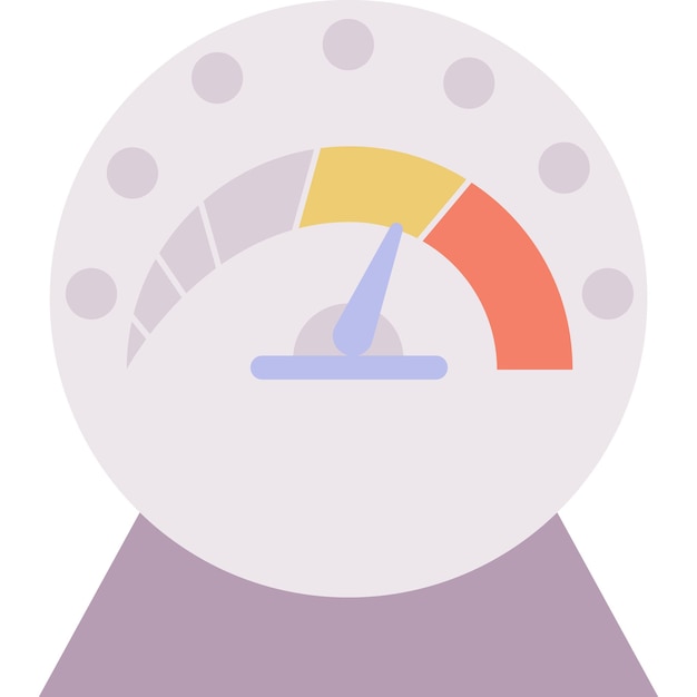 Vecteur icône de jauge de compteur de risque vecteur plat isolé