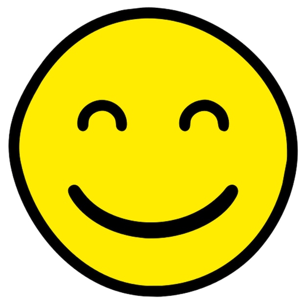 l'icône jaune du visage souriant