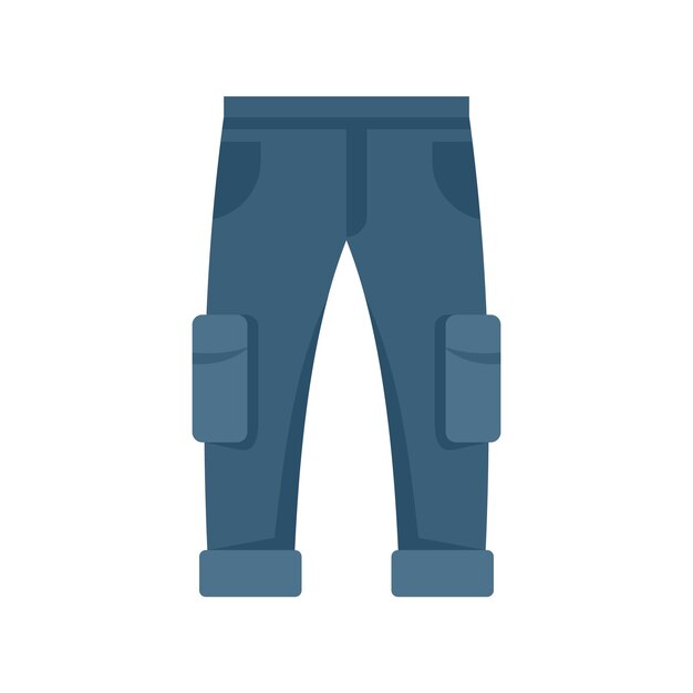Vecteur icône de jeans de pêcheur illustration plate de l'icône vectorielle de jeans de pêcheur isolée sur fond blanc