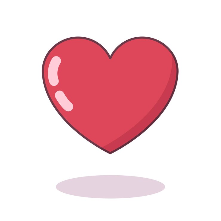 Icône de jeu de coeur d'amour flottant mignon isolé sur blanc
