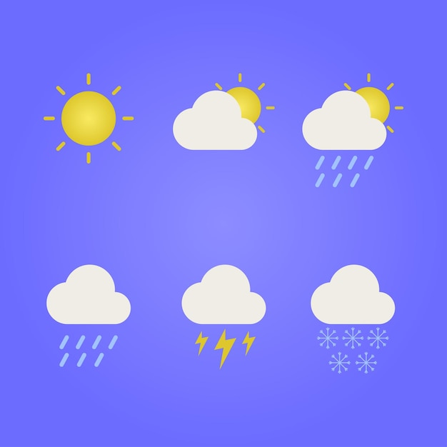 Icône de jeu météo Illustration vectorielle